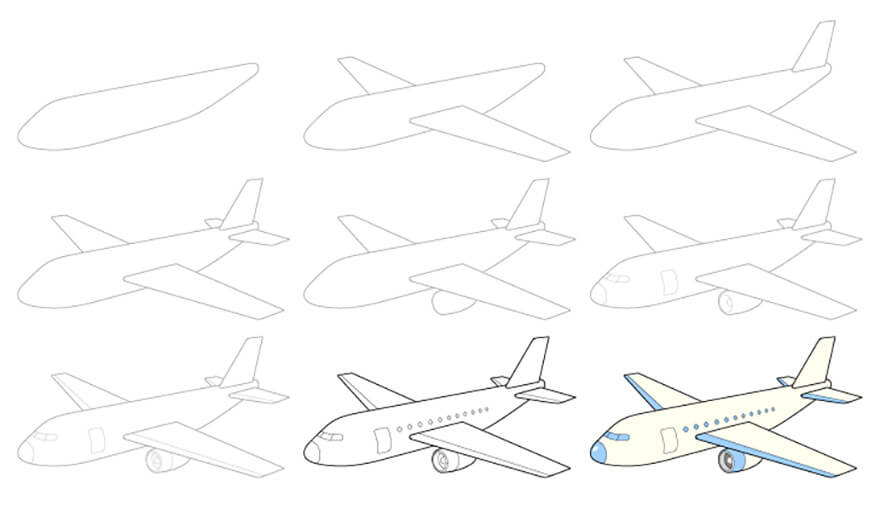 Dibujos de Un avión - Idea 10