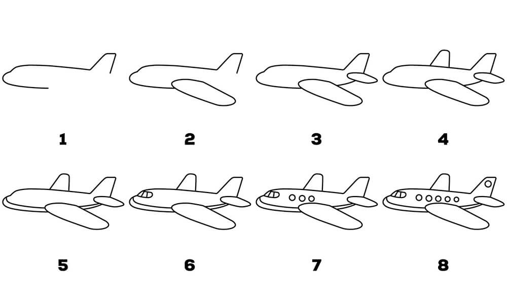 Dibujos de Un avión - Idea 13