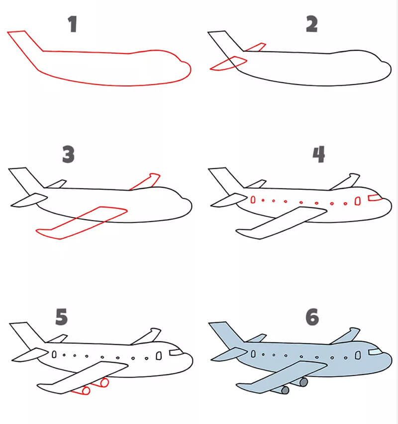 Dibujos de Un avión - Idea 16