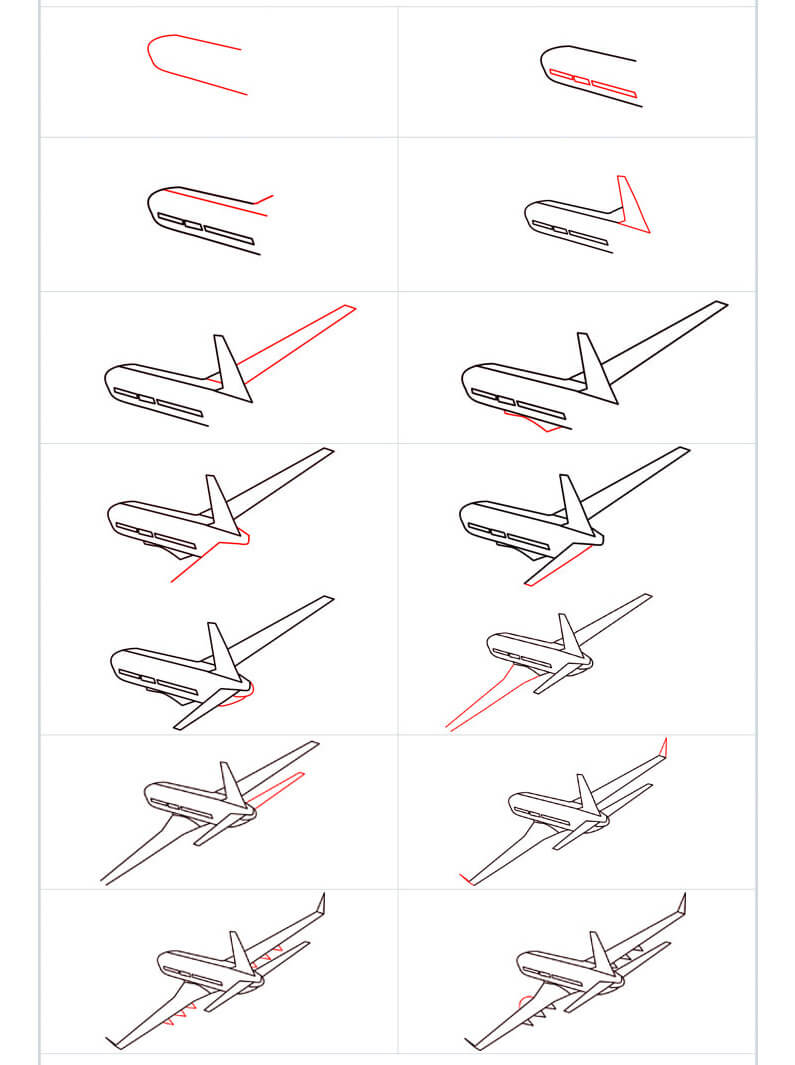 Dibujos de Un avión moderno