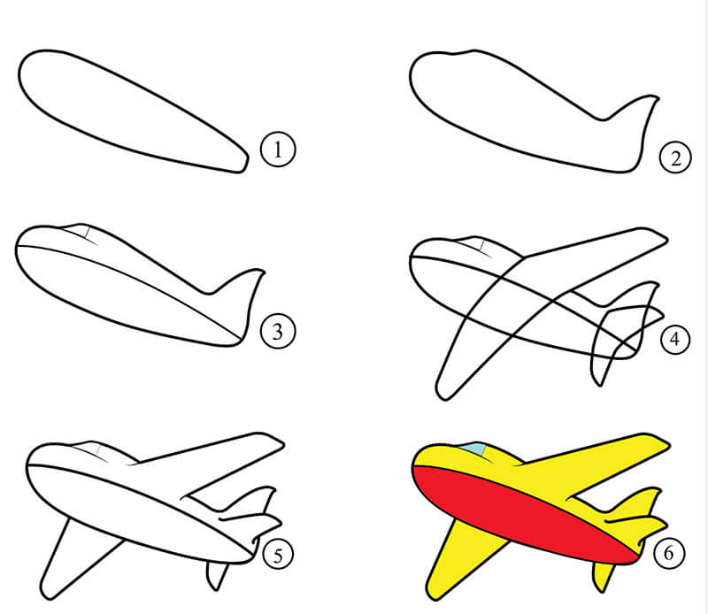 Dibujos de Un avión sencillo