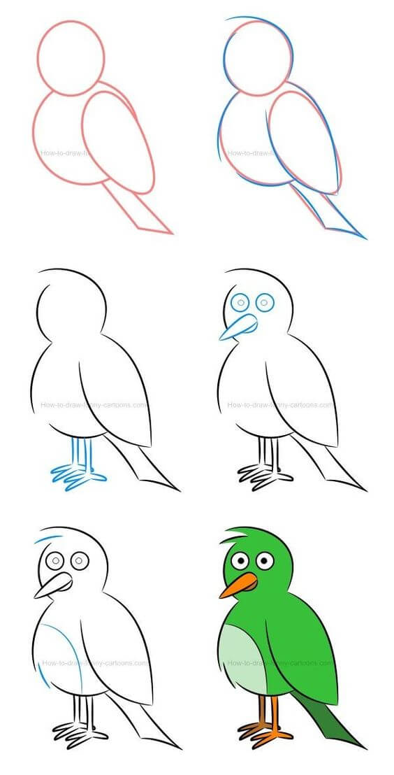 Dibujos de Un pájaro - Guacamayo