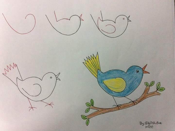 Dibujos de Un pájaro - Idea 6