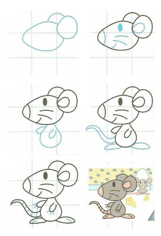 Dibujos de Un ratón pequeño