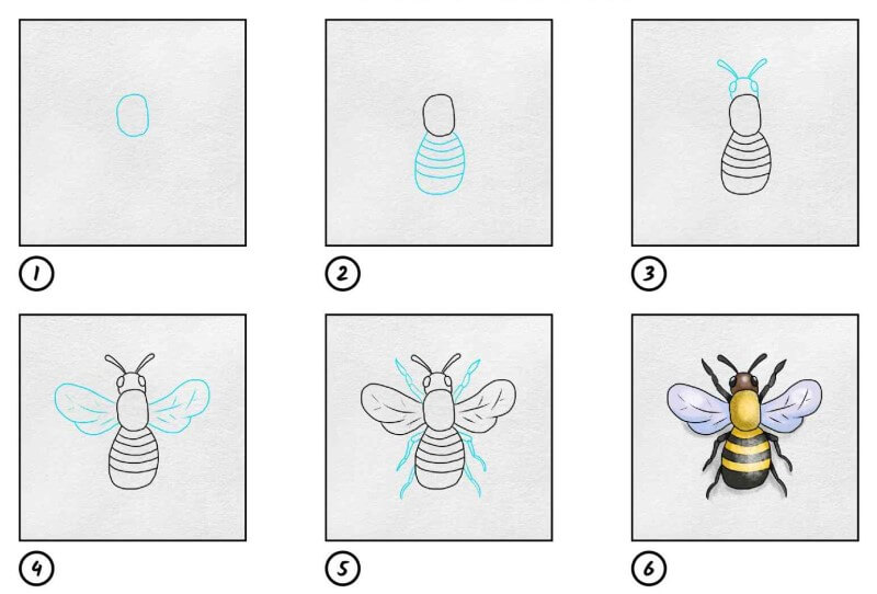 Dibujos de Una abeja burbuja