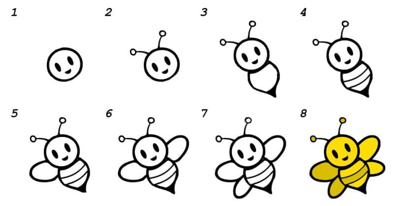 Dibujos de Una abeja - Idea 10