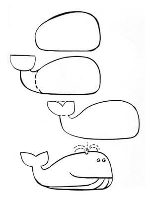 Dibujos de Una Ballena Fácil - Idea 20