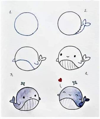 Dibujos de Una ballena para niños