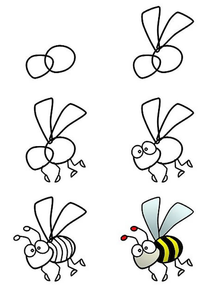 Dibujos de Una hermosa abeja