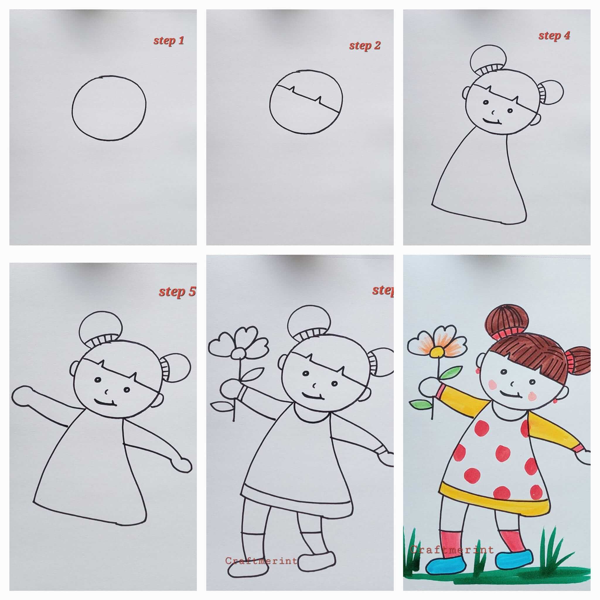 Dibujos de Una niña de 9 años