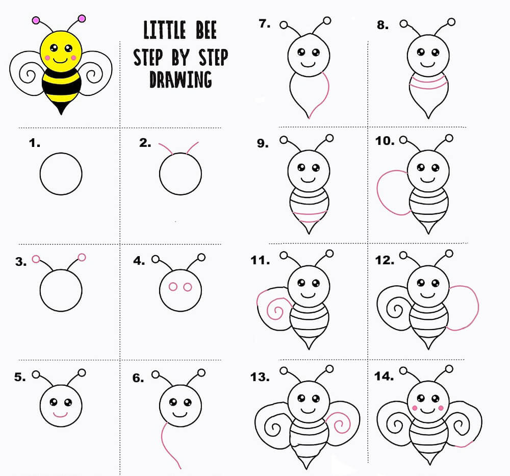 Dibujos de Una pequeña abeja