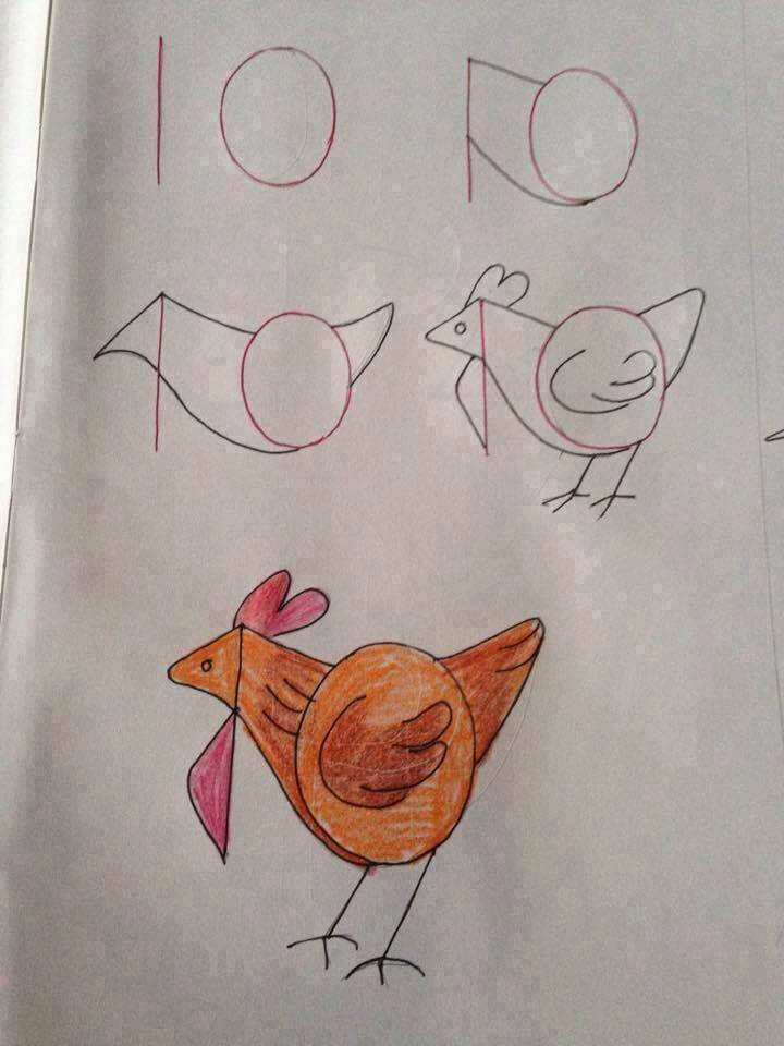 Dibujos de Pollo del número 10