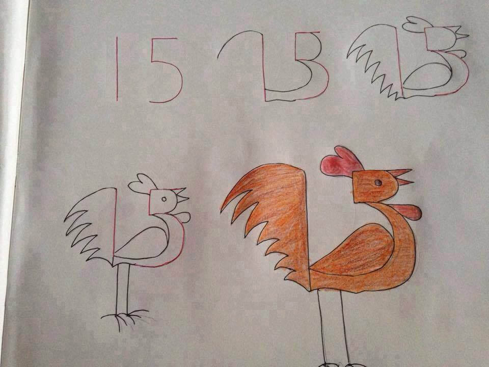 Dibujos de Pollo del número 15