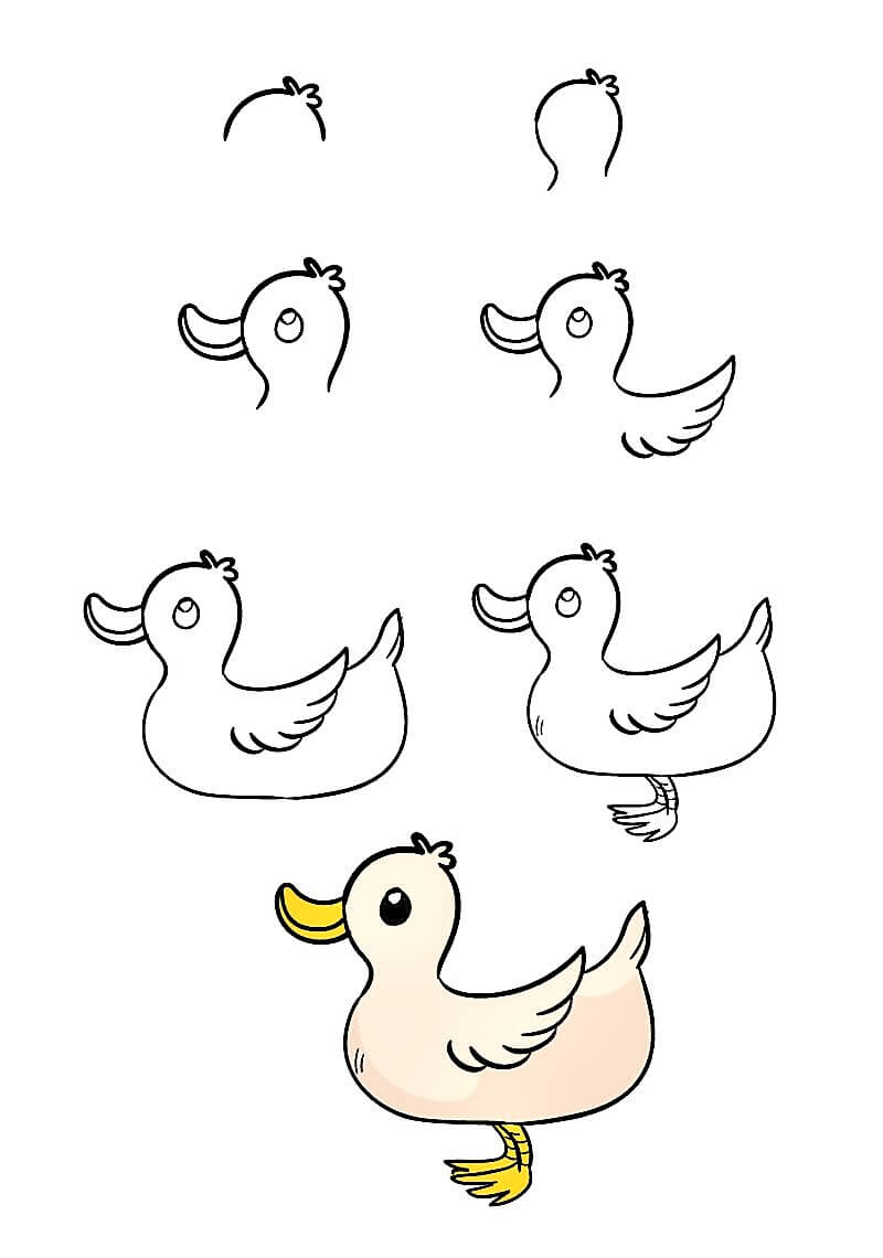 Dibujos de Un pato encantador