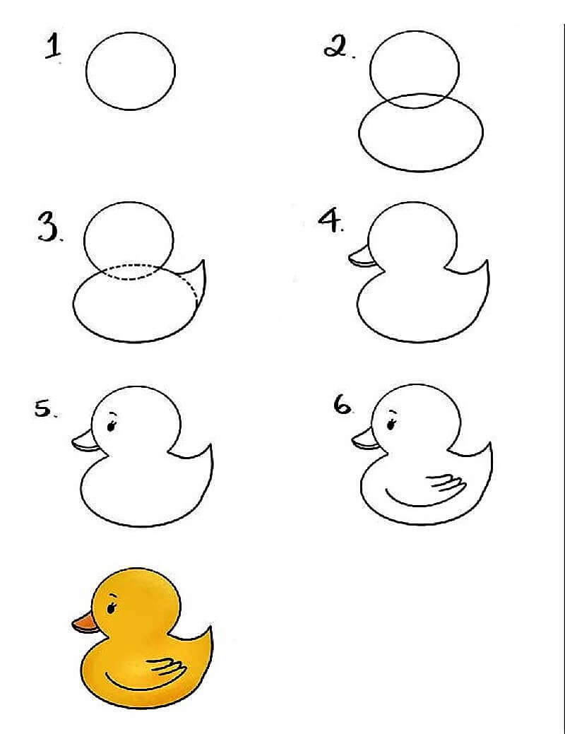 Dibujos de Un pato fácil