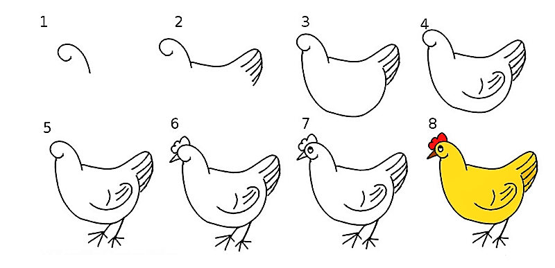 Dibujos de Un pollo - Idea 14