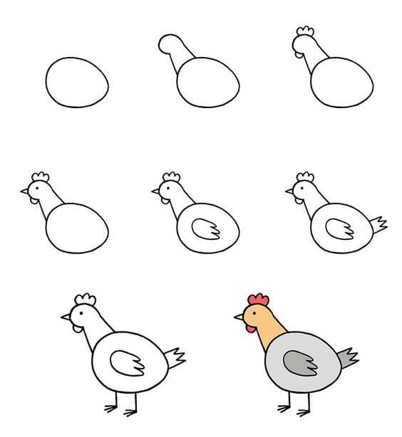 Dibujos de Un pollo - Idea 31