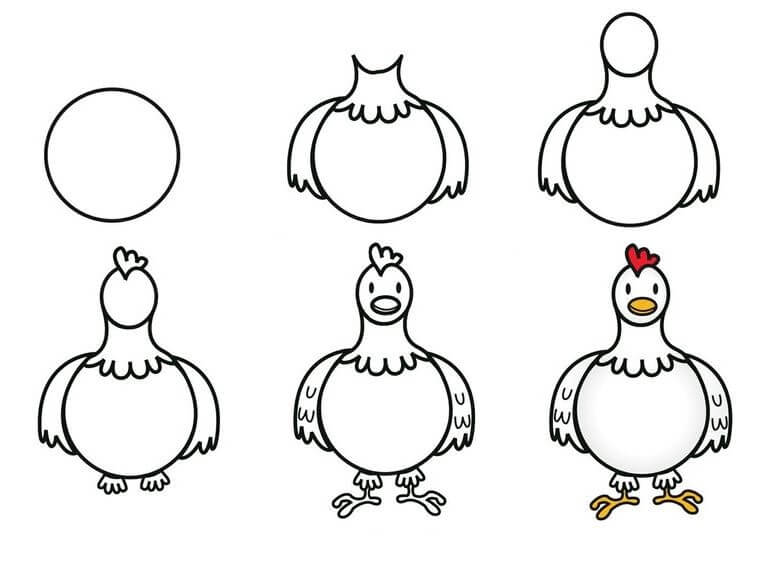 Dibujos de Un pollo – Idea 32