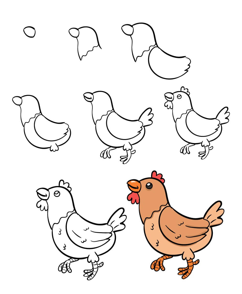 Dibujos de Un pollo - Idea 34