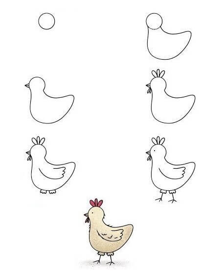 Dibujos de Un pollo - Idea 35