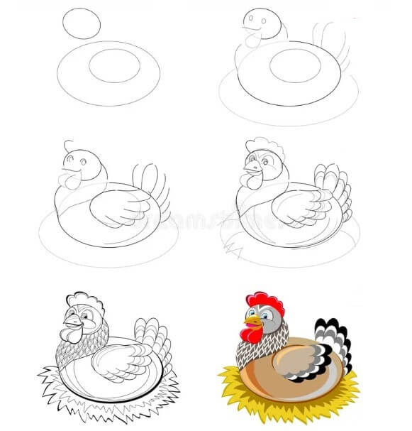 Dibujos de Un pollo – Idea 38