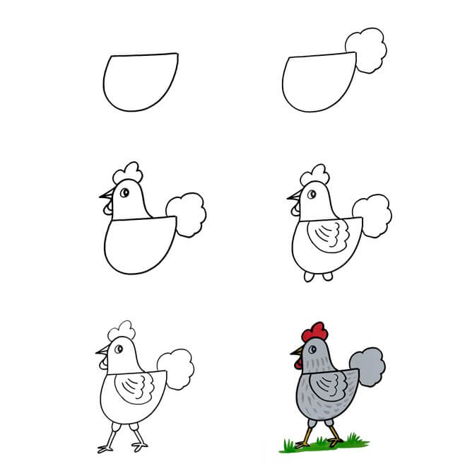 Dibujos de Un pollo - Idea 39