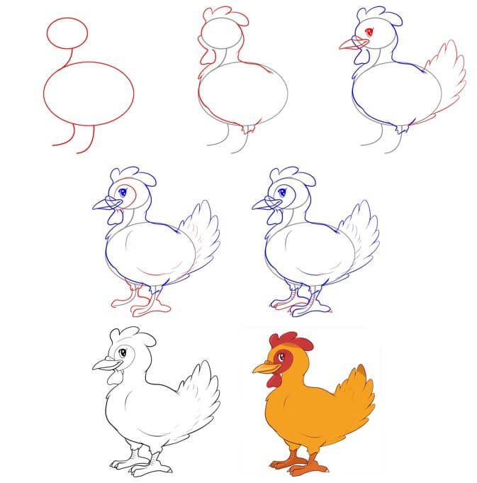 Dibujos de Un pollo - Idea 42