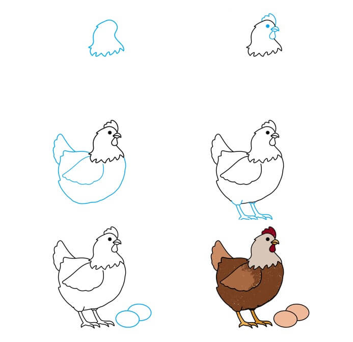 Dibujos de Un pollo - Idea 45