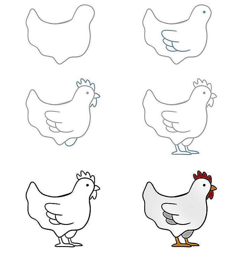 Dibujos de Un pollo sencillo