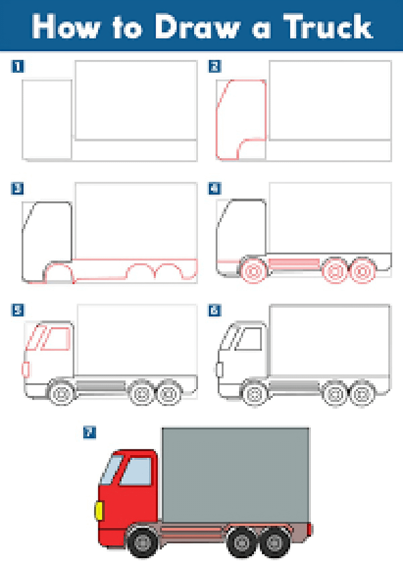 Dibujos de Un camión de transporte