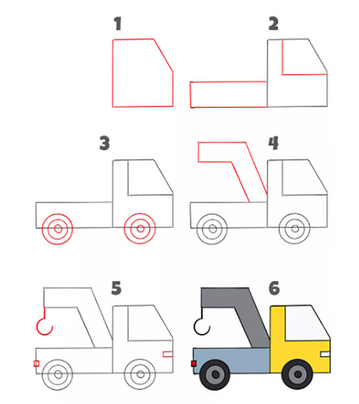 Dibujos de Una grúa