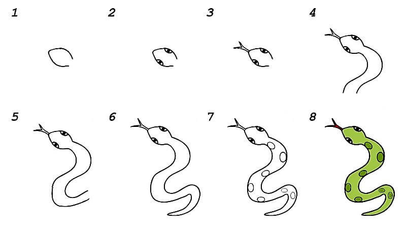 Dibujos de Una serpiente - Idea 12