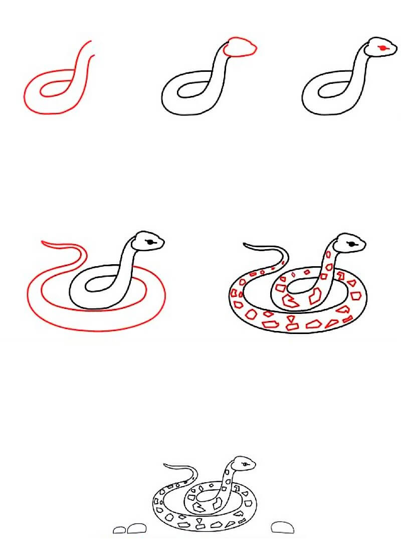 Dibujos de Una serpiente - Idea 4