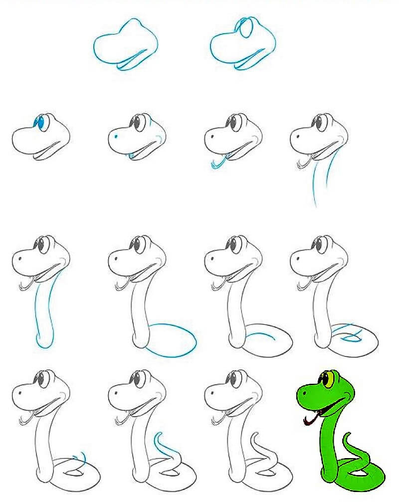 Dibujos de Una serpiente - Idea 5