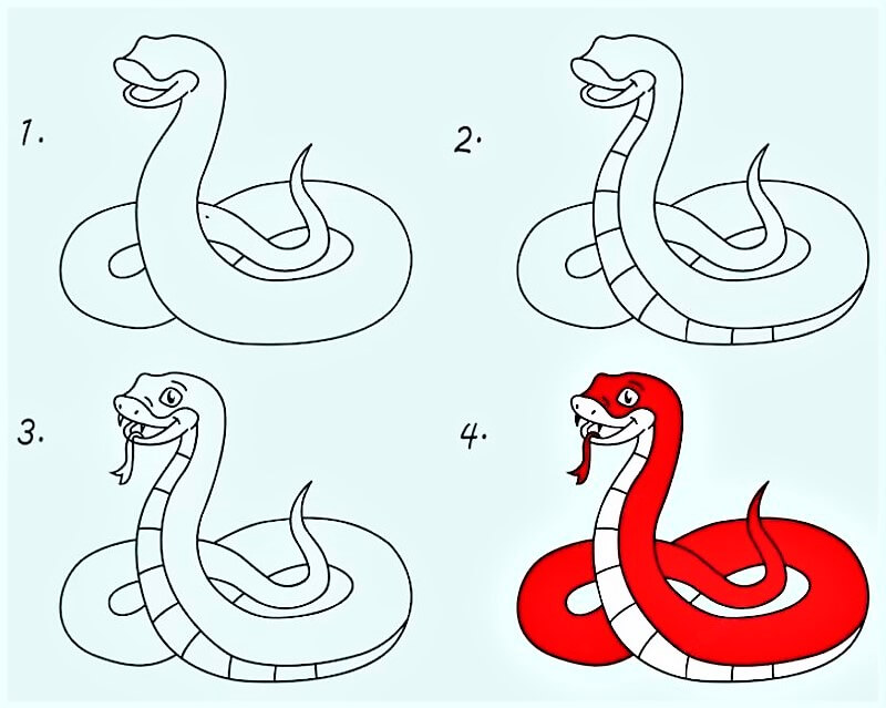 Dibujos de Una serpiente - Idea 6