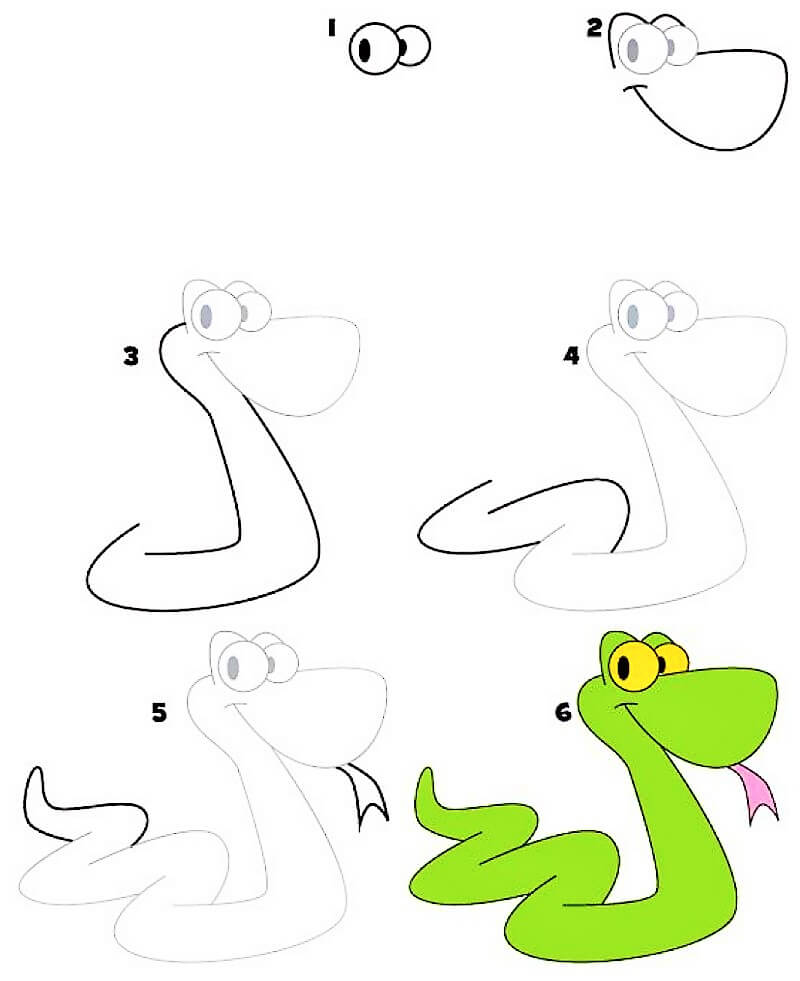 Dibujos de Una serpiente - Idea 7