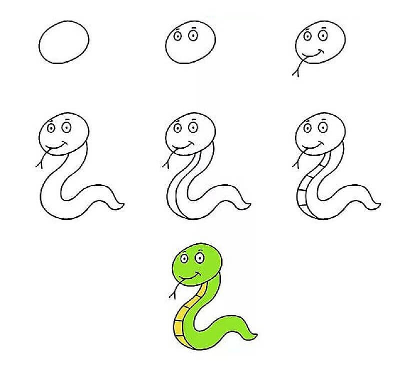 Dibujos de Una serpiente - Idea 8