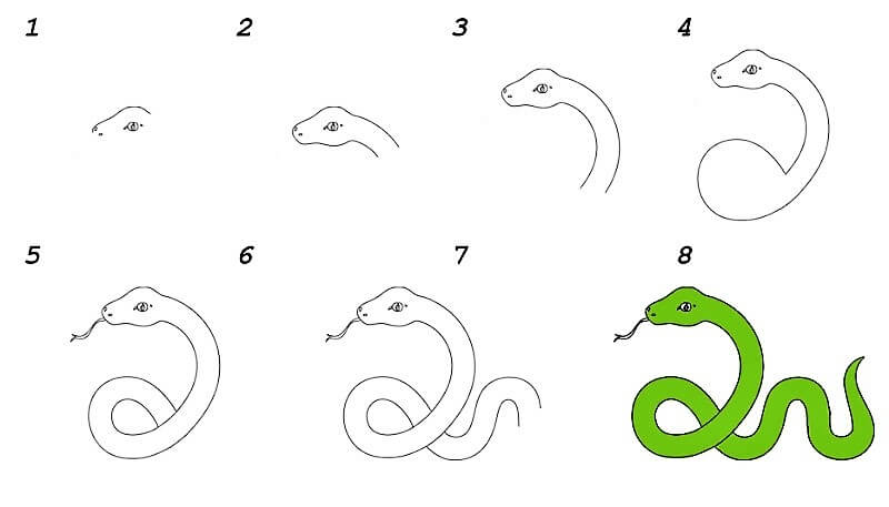 Dibujos de Una serpiente - Idea 9