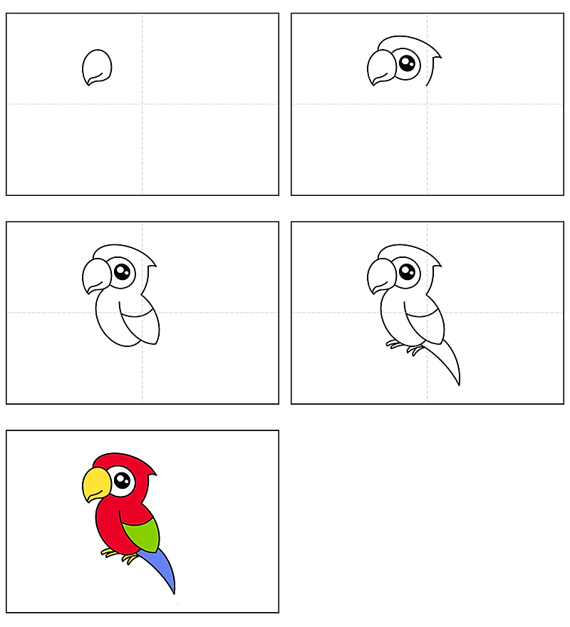 Dibujos de Loros Pequeños