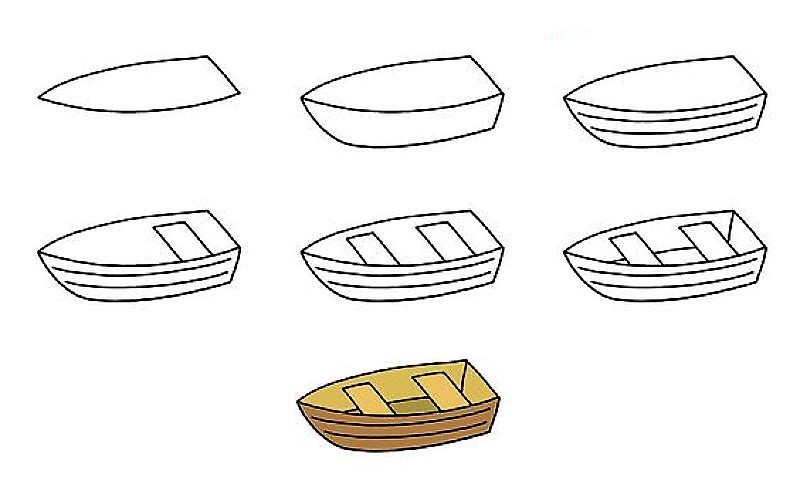 Dibujos de Un barco pequeño