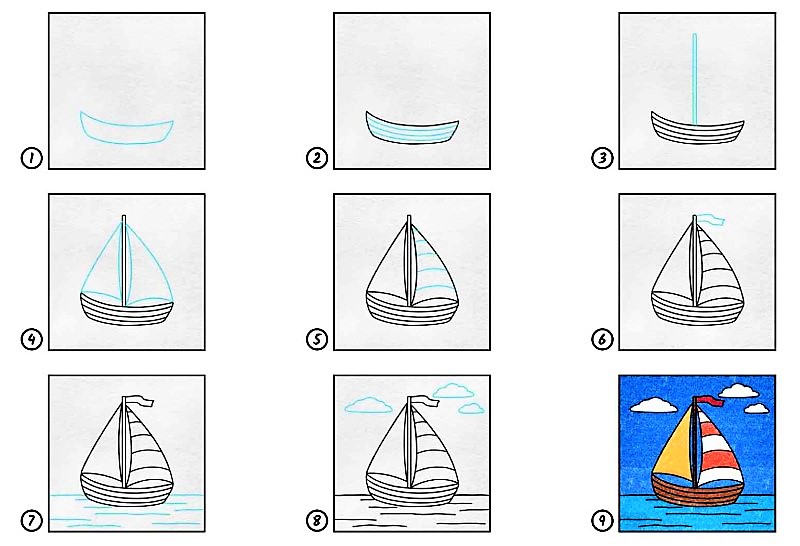 Dibujos de Un barco realista