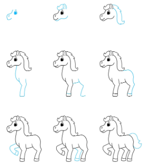 Dibujos de Un caballo detallado