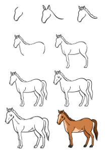 Dibujos de Un caballo - Idea 10