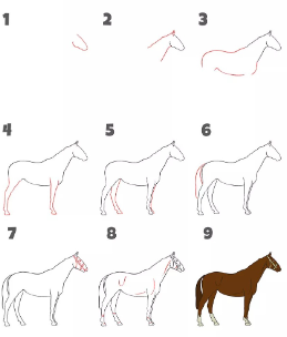 Dibujos de Un caballo - Idea 3