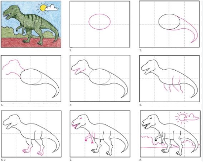 Dibujos de Un dinosaurio – Idea 10