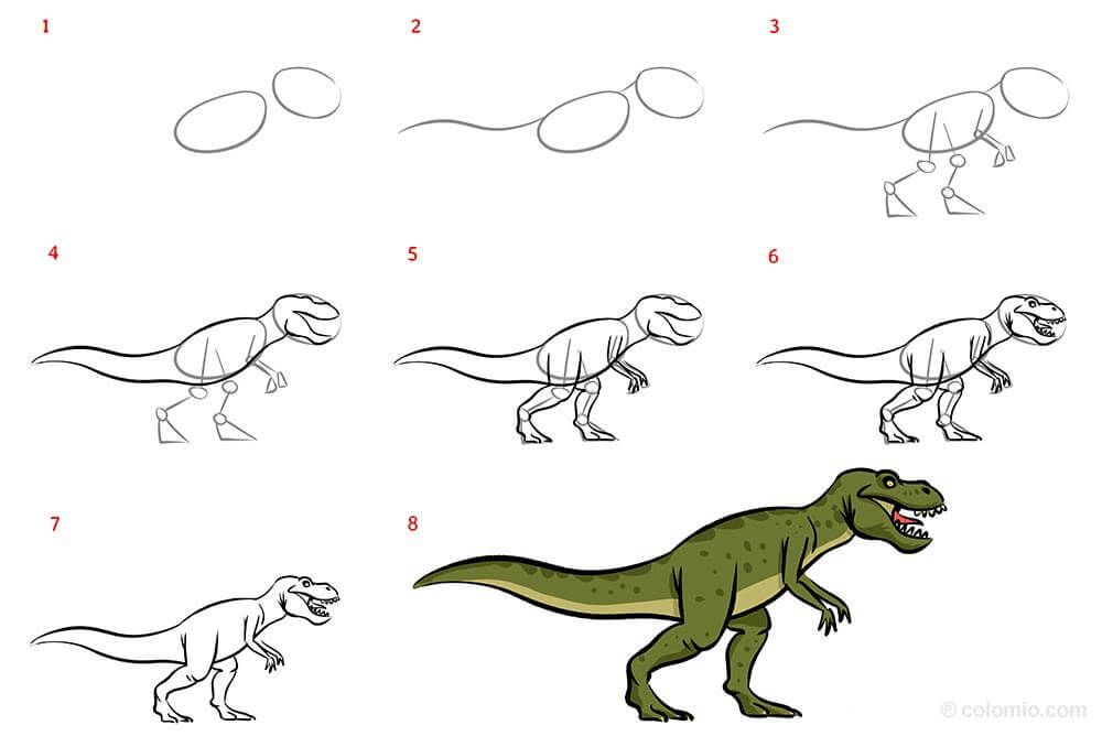 Dibujos de Un dinosaurio – Idea 17