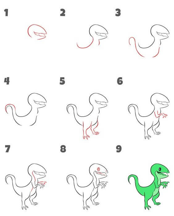 Dibujos de Un dinosaurio – Idea 19