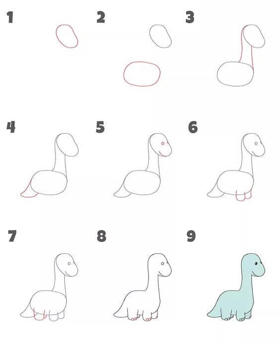 Dibujos de Un dinosaurio – Idea 31