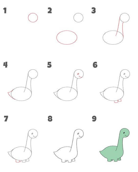 Dibujos de Un dinosaurio – Idea 50