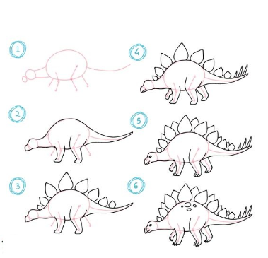 Dibujos de Un dinosaurio – Idea 6